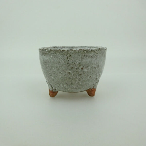盆栽鉢 信楽焼 小鉢 長辺 約7.4cm 丸鉢 信楽 楽風 鉢 釉薬 観賞用  新品 p1198422102