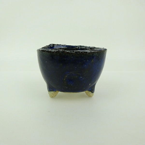 盆栽鉢 信楽焼 小鉢 長辺 約7.8cm 丸鉢 信楽 楽風 鉢 釉薬 観賞用  新品 h1198424378