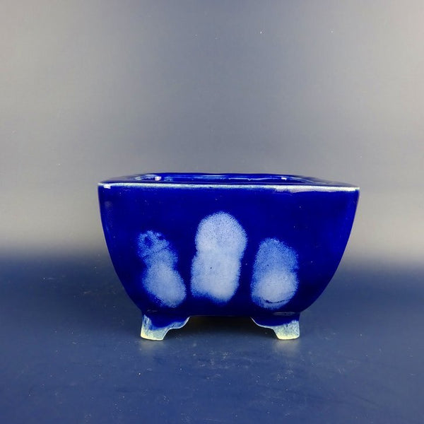 盆栽鉢 桂雲 福田桂雲 小型 長辺 約 12cm 正方鉢 釉薬  新品 j1198409493