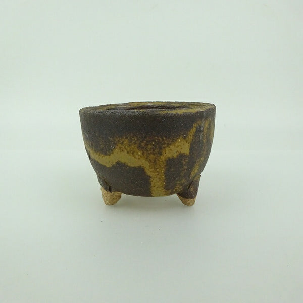 盆栽鉢 信楽焼 小鉢 長辺 約7.5cm 丸鉢 信楽 楽風 鉢 釉薬 観賞用  新品 g1198418531