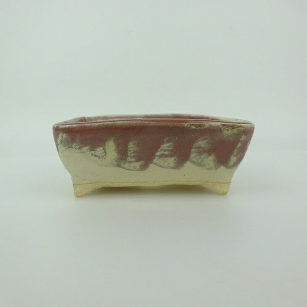 盆栽鉢 ゆうき祥石 小型 長辺 約 12cm 長方鉢 釉薬 観賞用  新品 x1198415610