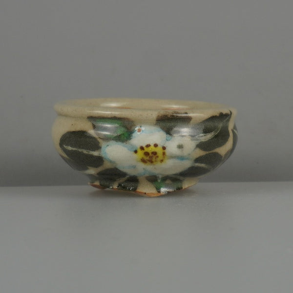 盆栽鉢 是好 矩 小鉢 長辺 5.8cm 丸鉢 色絵 花 はな ハナ 観賞用  新品 g1198415848