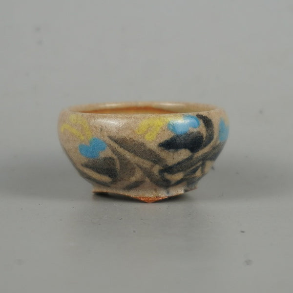 盆栽鉢 是好 矩 豆鉢 長辺 4.3cm 丸鉢 色絵 花 はな ハナ ミニ鉢 観賞用  新品 t1198411969