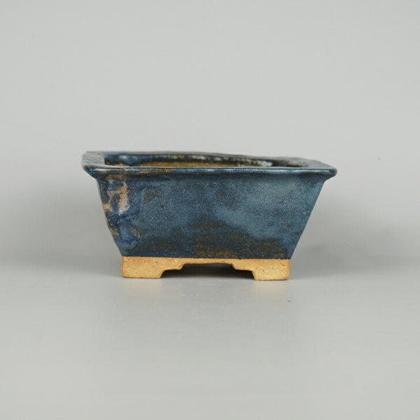 盆栽鉢 大山 13 小型 長辺 約12.5cm 正方鉢 釉薬  新品 u1198429218