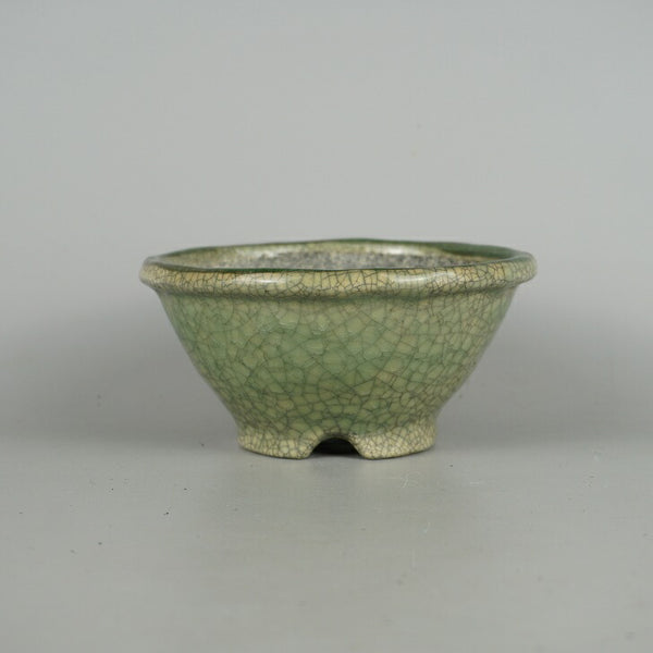 盆栽鉢 文山 越前文山 小型 長辺 約 14.5cm 鯖江園芸 丸鉢 釉薬  新品 q1198415213