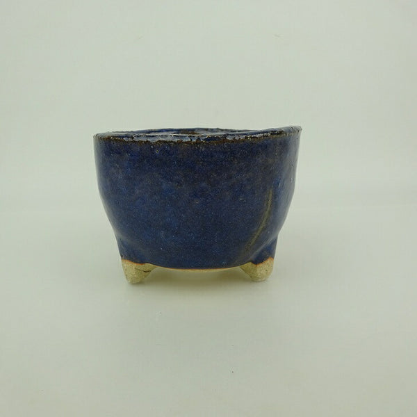 盆栽鉢 信楽焼 小型 長辺 約11cm 丸鉢 信楽 楽風 釉薬 観賞用  新品 s1198413288