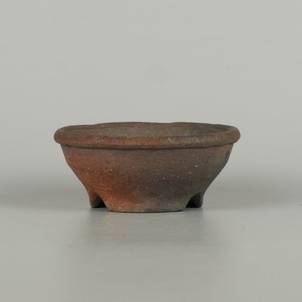 盆栽鉢 文山 越前文山 小鉢 長辺 約 9.3cm 鯖江園芸 丸鉢 外縁 泥物 m1198407831