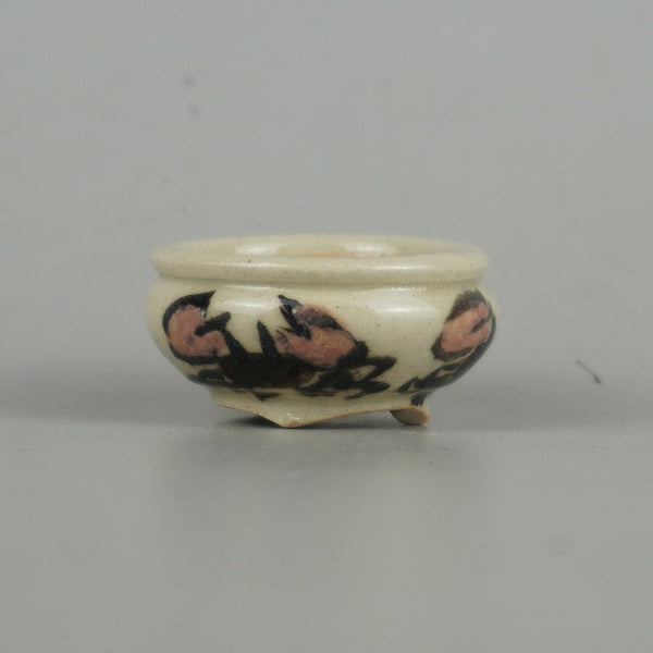 盆栽鉢 是好 矩 豆鉢 長辺 3.8cm 丸鉢 色絵 蟹 かに カニミニ鉢 観賞用  新品 e1198415910