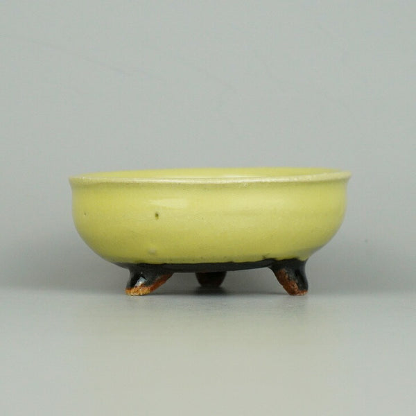 盆栽鉢 虹 平安虹泉 小鉢 長辺 約9.5cm 丸鉢 釉薬  新品 l1198409381