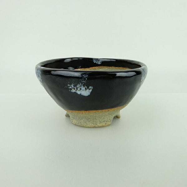 盆栽鉢 大山 大久保 欣三郎 小鉢 長辺 約10cm 丸鉢 釉薬 観賞用  新品 n1198407230