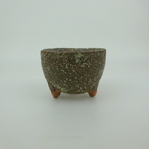 盆栽鉢 信楽焼 小鉢 長辺 約7.7cm 丸鉢 信楽 楽風 鉢 釉薬 観賞用  新品 u1198424042