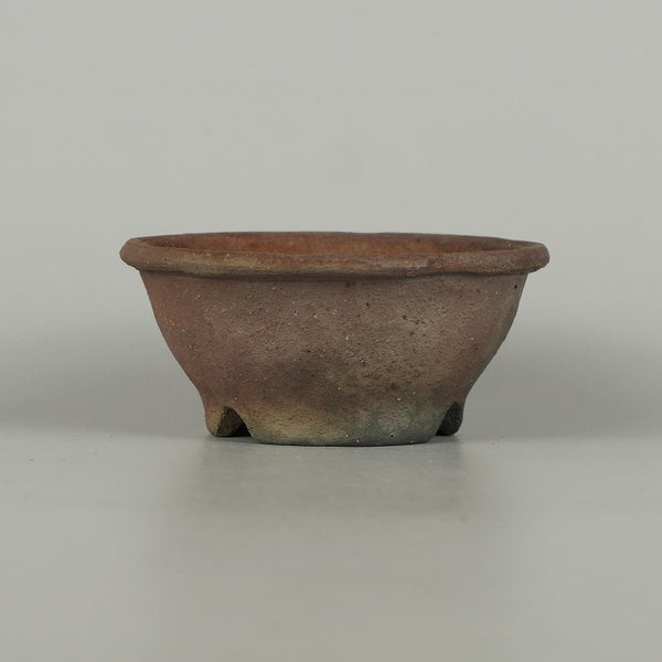 盆栽鉢 文山 越前文山 小鉢 長辺 約 9.3cm 鯖江園芸 丸鉢 縁付 泥物 l1198416101