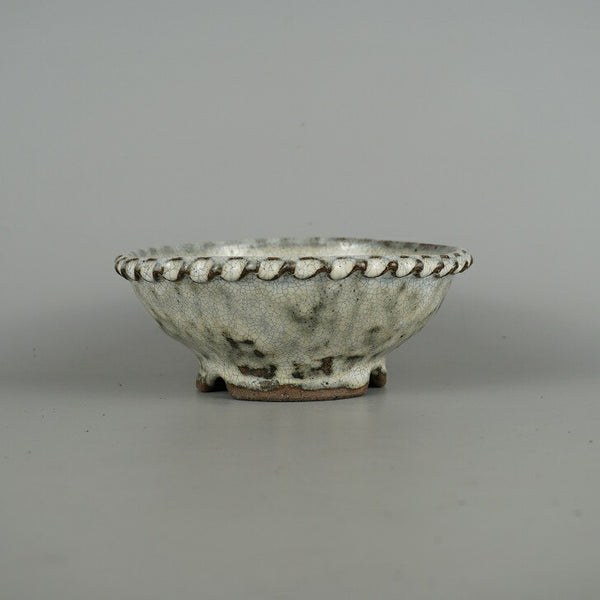 盆栽鉢 文山 越前文山 小型 長辺 約 15.5cm 鯖江園芸 丸鉢 釉薬 観賞用  新品 r1198411751