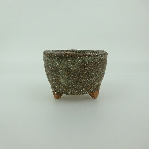 盆栽鉢 信楽焼 小鉢 長辺 約7.3cm 丸鉢 信楽 楽風 鉢 釉薬 観賞用  新品 p1198414746