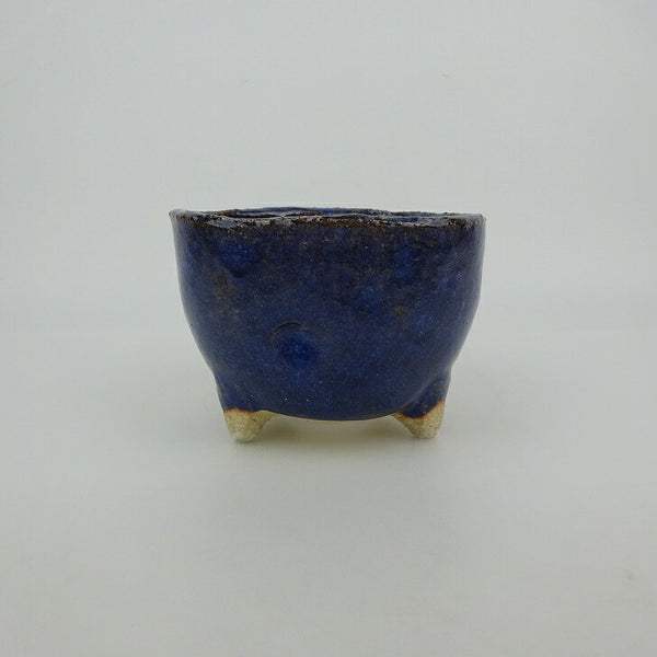 盆栽鉢 信楽焼 小型 長辺 約11cm 丸鉢 信楽 楽風 釉薬 観賞用  新品 n1198413309