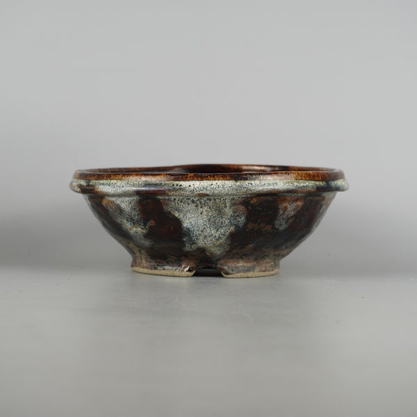 盆栽鉢 文山 越前文山 小型 長辺 約 19.5cm 鯖江園芸 丸鉢 釉薬 観賞用  新品 d1198426161