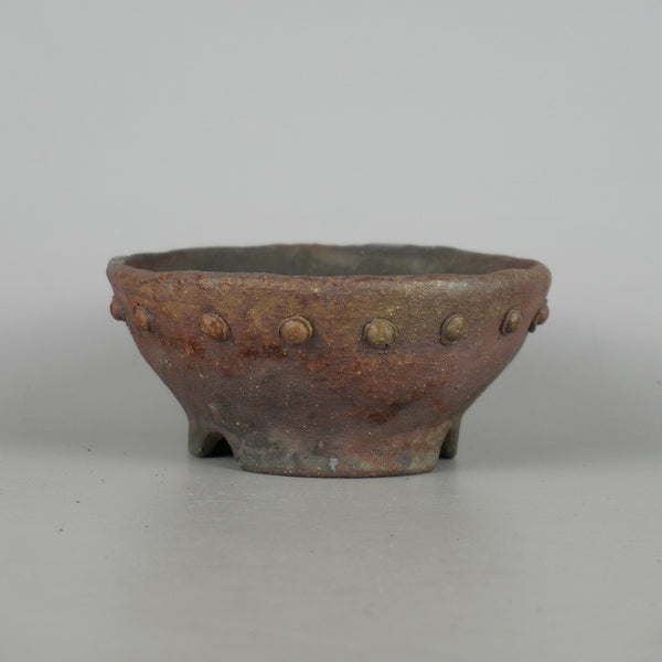 盆栽鉢 文山 越前文山 小型 長辺 約 13cm 鯖江園芸 丸鉢 鋲打 泥物  新品 h1198428908