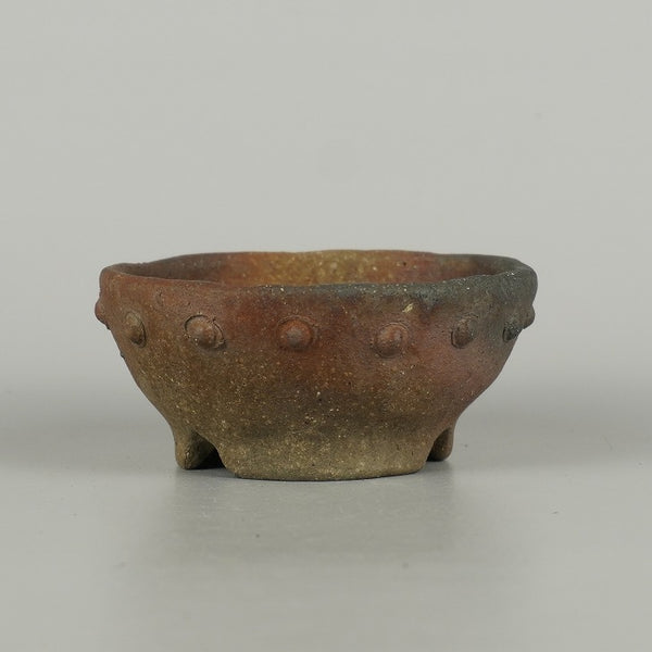 盆栽鉢 文山 越前文山 小鉢 長辺 約 9cm 鯖江園芸 丸鉢 鋲打 泥物 q1198419300