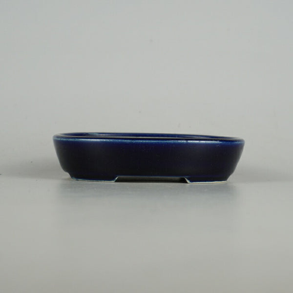 盆栽鉢 青香 小鉢 長辺 約10cm 楕円鉢 釉薬 e1198408797