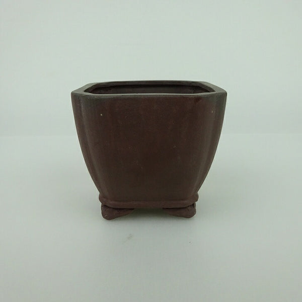 盆栽鉢 青香 小鉢 長辺 約6.5cm 正方鉢 隅入 雲足 下帯 泥物 h1198424125