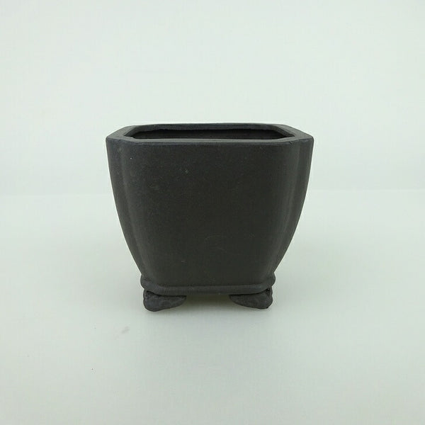 盆栽鉢 青香 小鉢 長辺 約6.5cm 正方鉢 隅入 雲足 下帯 泥物 q1198411747