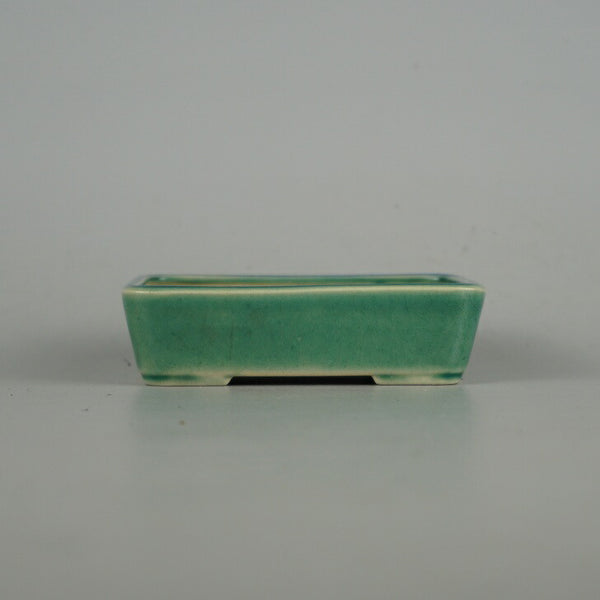 盆栽鉢 青香 小鉢 長辺 約9.4cm 長方鉢 釉薬 u1198427773