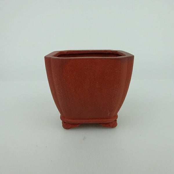 盆栽鉢 青香 小鉢 長辺 約6.8cm 正方鉢 隅入 雲足 下帯 泥物 r1198403786