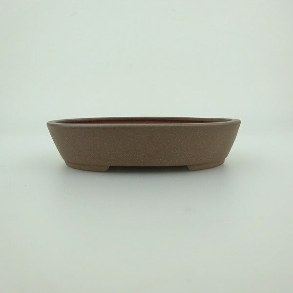 盆栽鉢 青香 小鉢 長辺 約9.6cm 楕円鉢 泥物 l1198412916