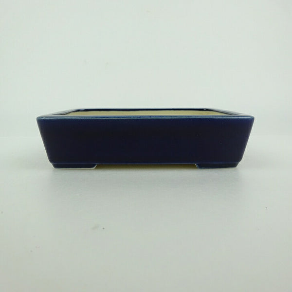 盆栽鉢 青香 小型 長辺 約12cm 長方鉢 釉薬 v1198440516