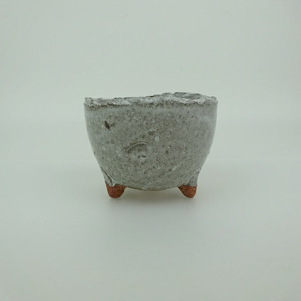 盆栽鉢 信楽焼 小鉢 長辺 約7.7cm 丸鉢 信楽 楽風 鉢 釉薬 観賞用  新品 s1198414426