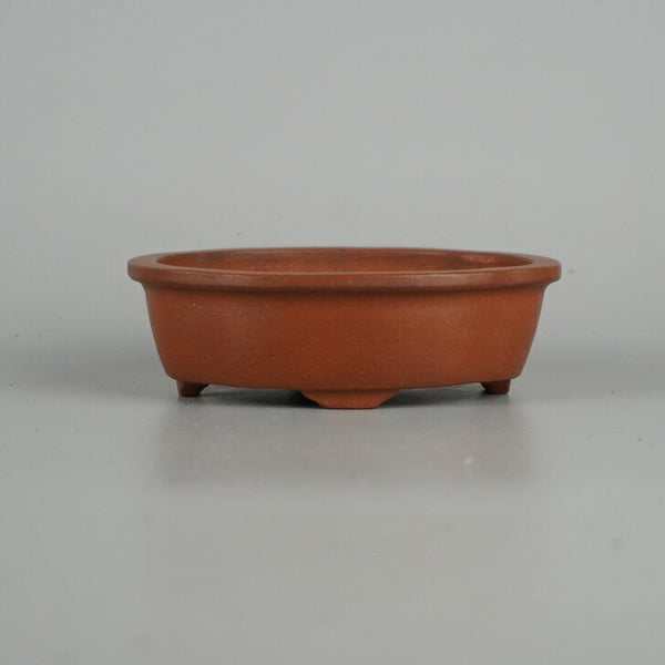 盆栽鉢 常滑 壹興 渡辺 一弘 小型 長辺 約11.2cm 木瓜鉢 外縁 泥物  新品 s1198410941