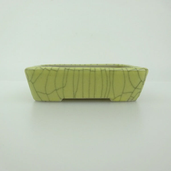 盆栽鉢 青香 小鉢 長辺 約9.5cm 長方鉢 貫入 釉薬 b1198416995