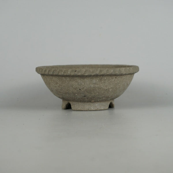 盆栽鉢 文山 越前文山 小型 長辺 約 14.5cm 鯖江園芸 丸鉢 泥物  新品 m1198407481