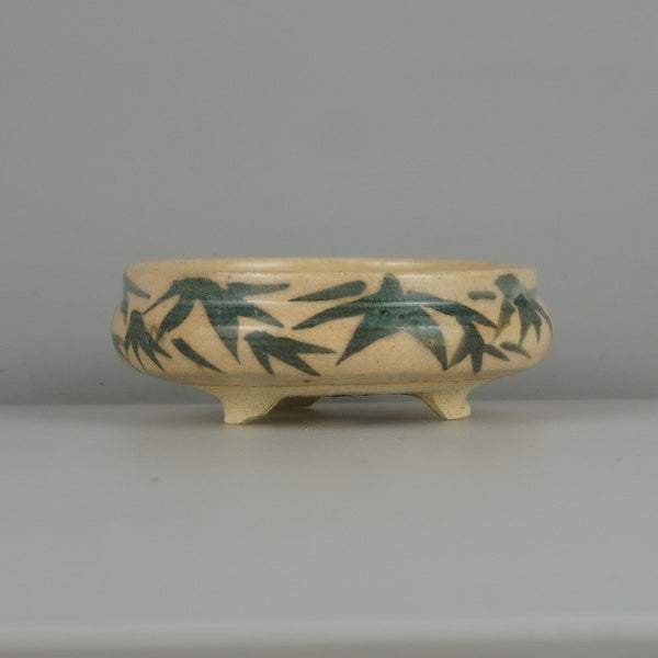 盆栽鉢 是好 矩 小鉢 長辺 約 7.7cm 丸鉢 笹 葉 植物 観賞用  新品 u1198427174