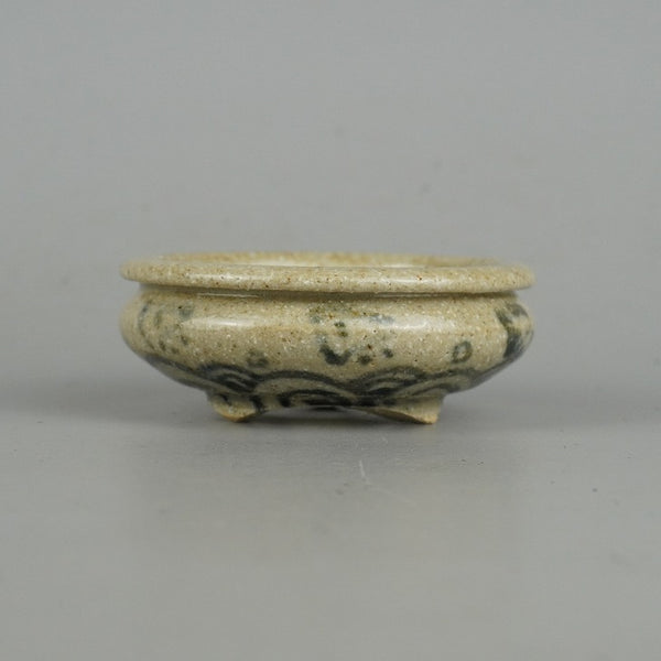 盆栽鉢 是好 矩 小鉢 長辺 7.5cm 丸鉢 波 模様 観賞用  新品 c1198406542