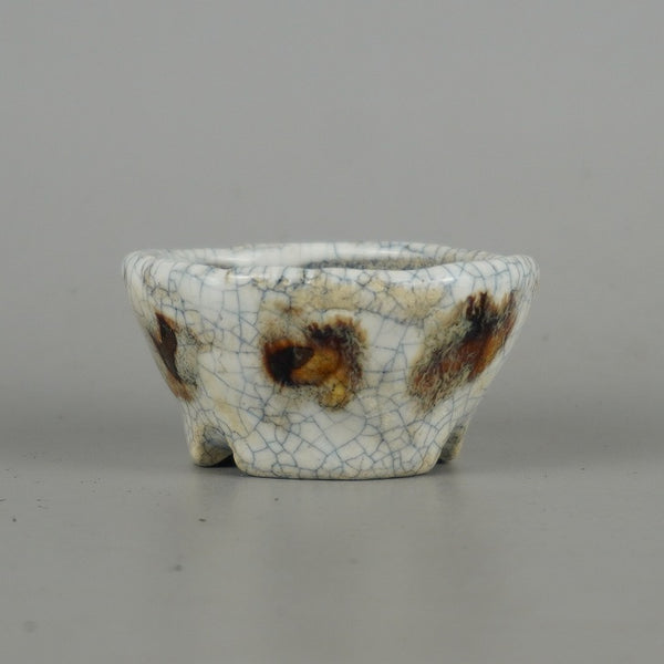 盆栽鉢 文山 越前文山 小鉢 長辺 約 6cm 鯖江園芸 丸鉢 釉薬 観賞用 o1198421497