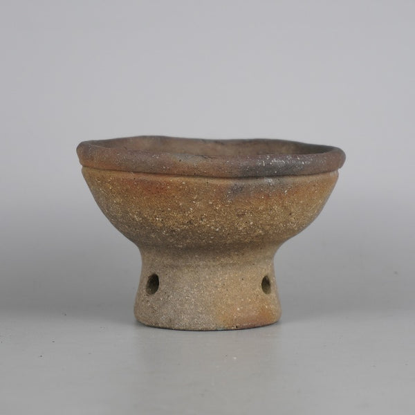 盆栽鉢 文山 越前文山 小型 長辺 約 13.7cm 鯖江園芸 丸鉢 高杯 泥物 b1198419489