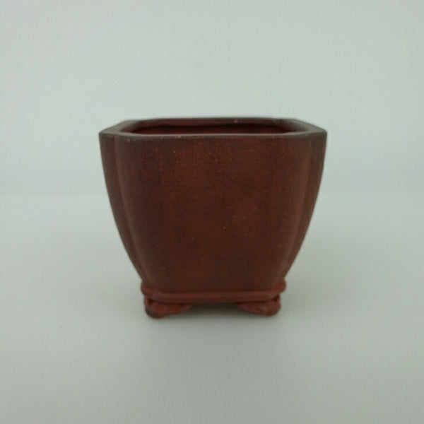盆栽鉢 青香 小鉢 長辺 約6.5cm 正方鉢 隅入 雲足 下帯 泥物 g1198419518