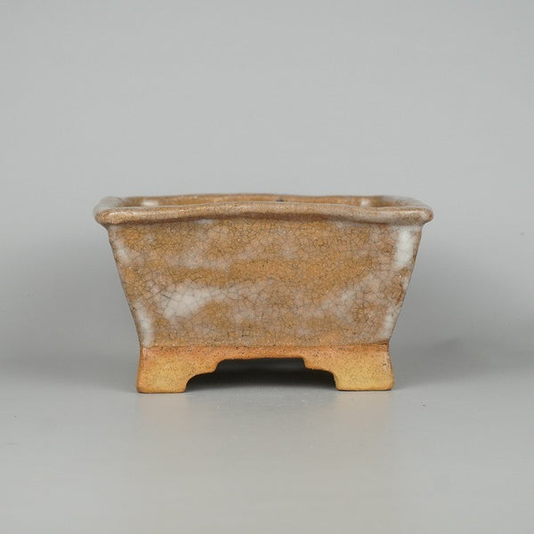 盆栽鉢 大山 50 大久保 欣三郎 小型 長辺 約14.5cm 正方鉢 釉薬  新品 t1198410373