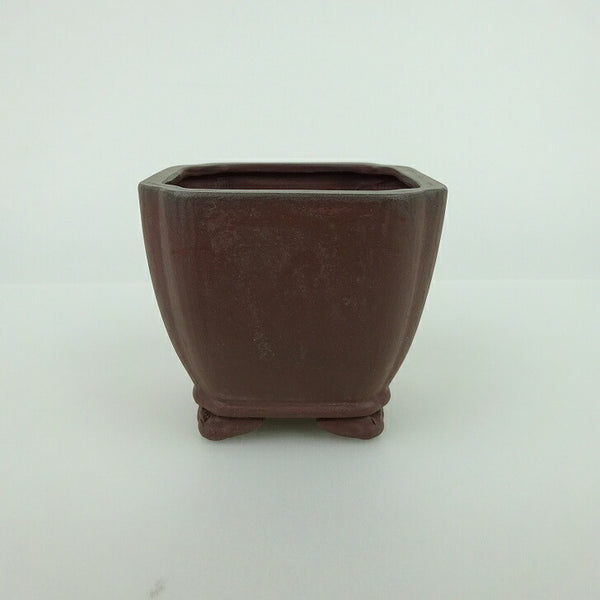 盆栽鉢 青香 小鉢 長辺 約6.5cm 正方鉢 隅入 雲足 下帯 泥物 q1198409987