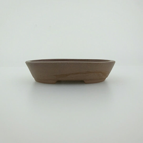 盆栽鉢 青香 小鉢 長辺 約8.2cm 楕円鉢 泥物 w1198408287