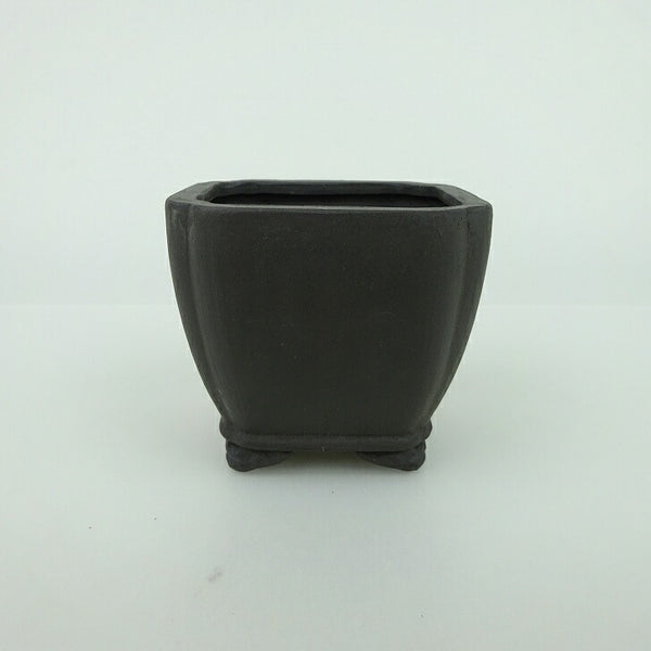 盆栽鉢 青香 小鉢 長辺 約6.5cm 正方鉢 隅入 雲足 下帯 泥物 b1198420680
