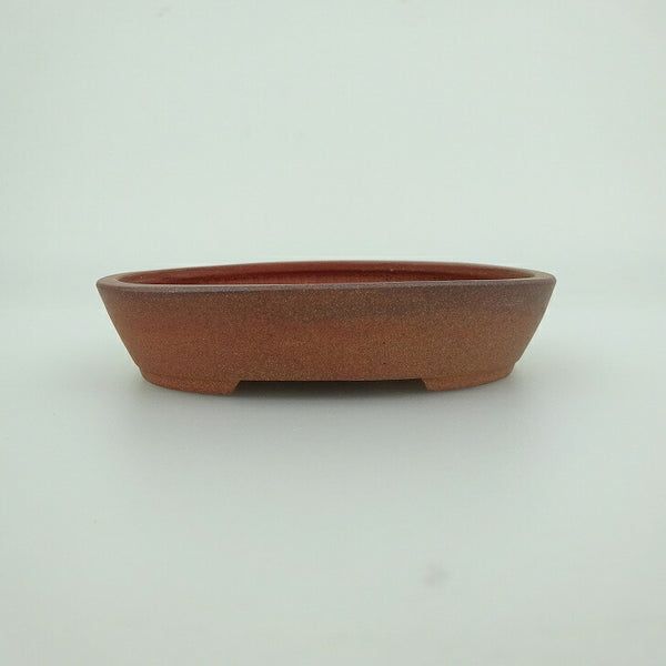 盆栽鉢 青香 小鉢 長辺 約9.7cm 楕円鉢 泥物 w1198409272