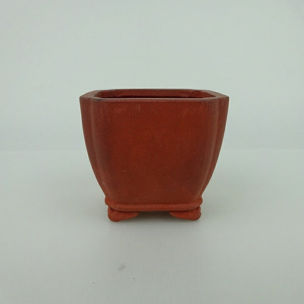 盆栽鉢 青香 小鉢 長辺 約6.5cm 正方鉢 隅入 雲足 下帯 泥物 f1198415351