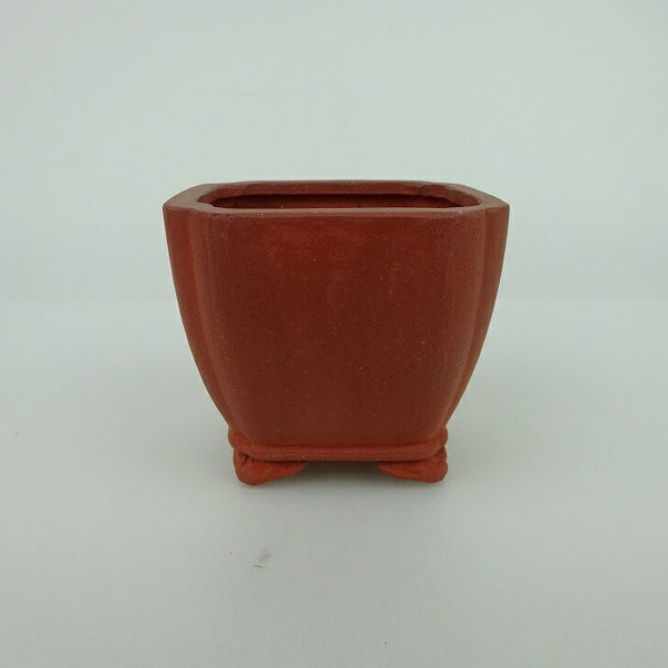 盆栽鉢 青香 小鉢 長辺 約6.5cm 正方鉢 隅入 雲足 下帯 泥物 w1198408580