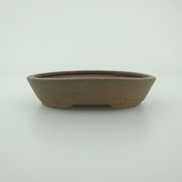 盆栽鉢 青香 小鉢 長辺 約8.3cm 楕円鉢 泥物 o1198419145