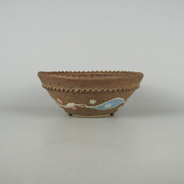 盆栽鉢 文山 越前文山 中型 長辺 約 20.5cm 鯖江園芸 丸鉢 色絵 花 はな ハナ 観賞用  新品 w1198412866