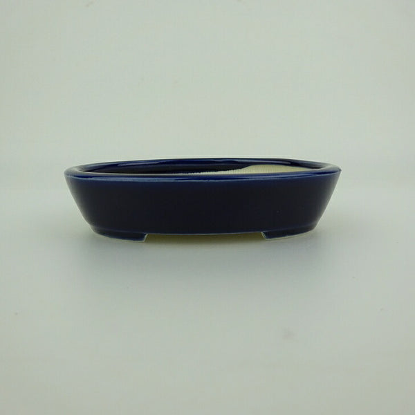 盆栽鉢 青香 小鉢 長辺 約10cm 楕円鉢 釉薬 h1198423574