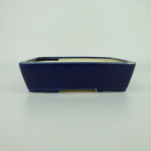 盆栽鉢 青香 小型 長辺 約14.8cm 長方鉢 釉薬 b1198419146