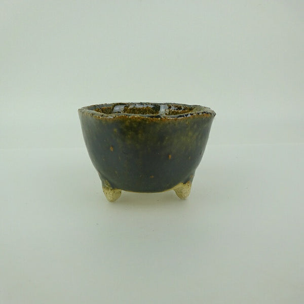 盆栽鉢 信楽焼 小鉢 長辺 約8cm 丸鉢 信楽 楽風 鉢 釉薬 観賞用  新品 d1198423034